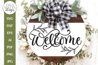Welcome SVG | Farmhouse Botantical Design SVG Diva Watts Designs 