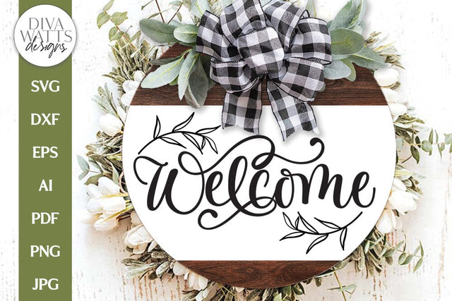 Welcome SVG | Farmhouse Botantical Design SVG Diva Watts Designs 