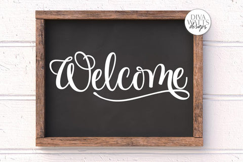 Welcome SVG | Farmhouse Sign | DXF and more! SVG Diva Watts Designs 