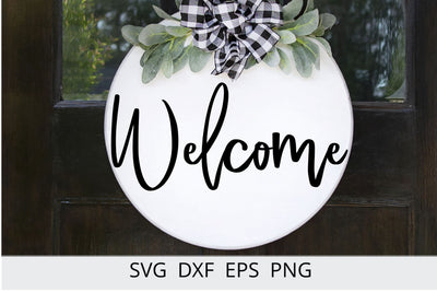 Welcome SVG - Farmhouse Sign SVG - Welcome Cut File - Home Sign Deco SVG Chamsae Studio 