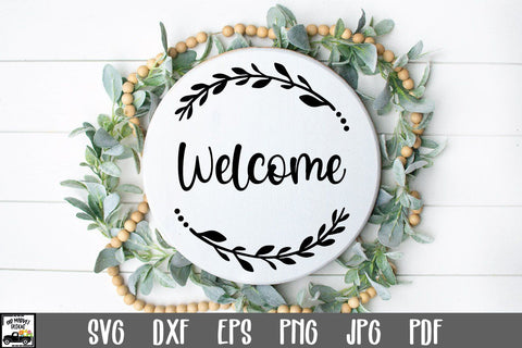 Welcome SVG File | Round Sign SVG SVG Old Market 