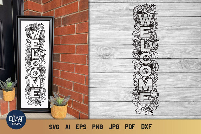 Welcome SVG, Porch Sign SVG, Fall SVG. SVG Elinorka 