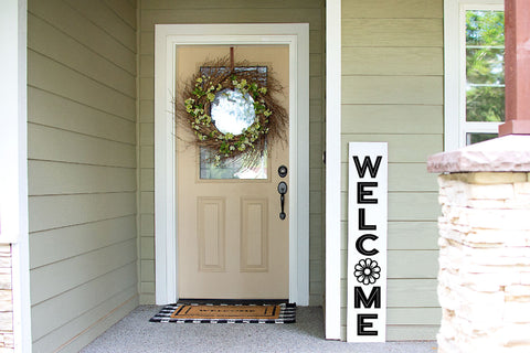 Welcome SVG, Porch Sign SVG with Flower, Front Porch Sign. SVG Elinorka 