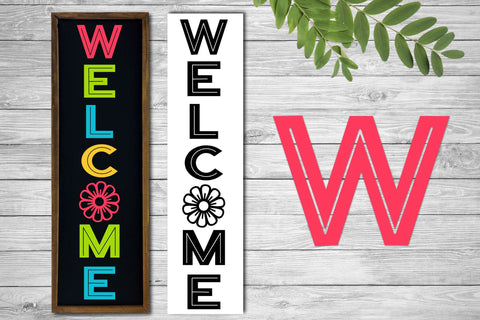 Welcome SVG, Porch Sign SVG with Flower, Front Porch Sign. SVG Elinorka 