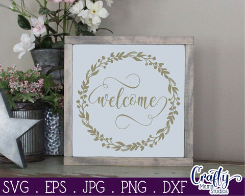 Welcome Svg SVG Crafty Mama Studios 