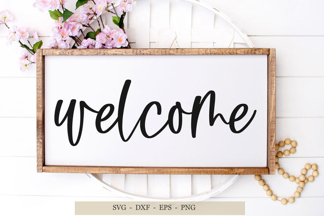 Welcome SVG, Welcome Cut File, svg for Cricut and Silhouette SVG Chamsae Studio 
