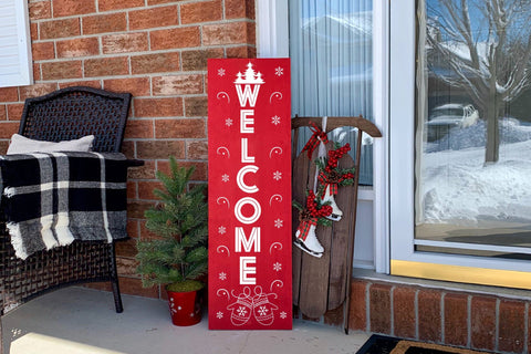 Welcome SVG - Winter Porch Sign SVG SVG CraftLabSVG 