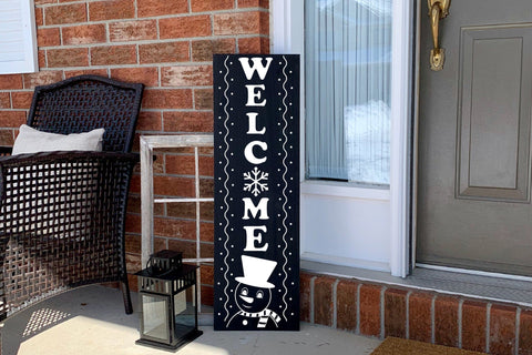 Welcome SVG, Winter Porch Sign SVG, Vertical SVG SVG CraftLabSVG 