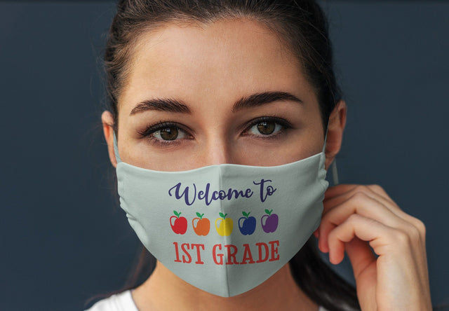 Welcome to 1st Grade Teacher School Face Mask SVG Design | So Fontsy SVG So Fontsy Design Shop 