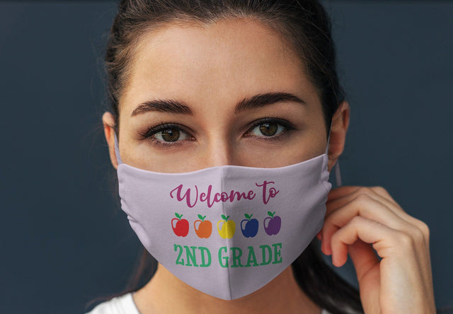 Welcome to 2nd Grade Teacher School Face Mask SVG Design | So Fontsy SVG So Fontsy Design Shop 