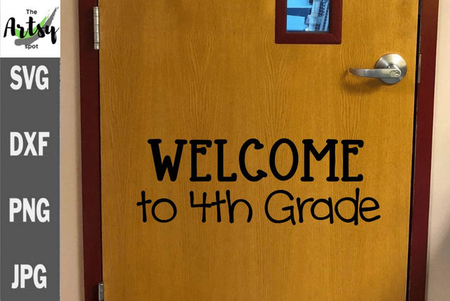 Welcome to 4th grade svg, fourth grade svg, Back to school svg SVG The Artsy Spot 