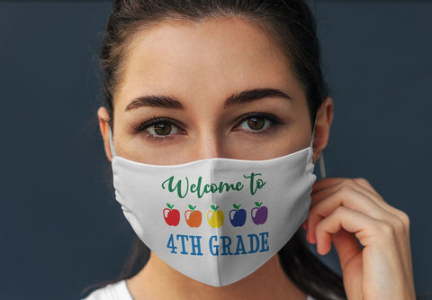 Welcome to 4th Grade Teacher School Face Mask SVG Design | So Fontsy SVG So Fontsy Design Shop 