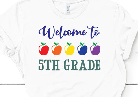 Welcome to 5th Grade Teacher School Face Mask SVG Design | So Fontsy SVG So Fontsy Design Shop 