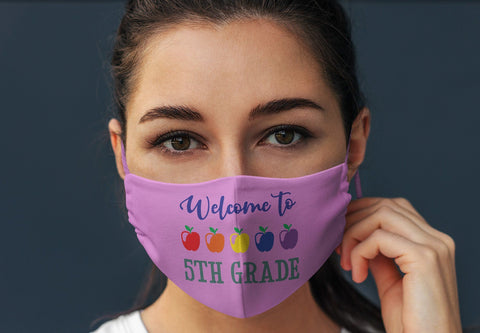 Welcome to 5th Grade Teacher School Face Mask SVG Design | So Fontsy SVG So Fontsy Design Shop 