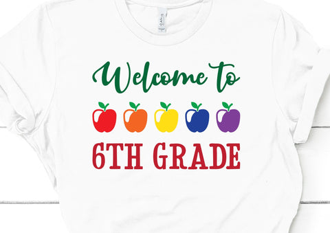 Welcome to 6th Grade Teacher School Face Mask SVG Design | So Fontsy SVG So Fontsy Design Shop 