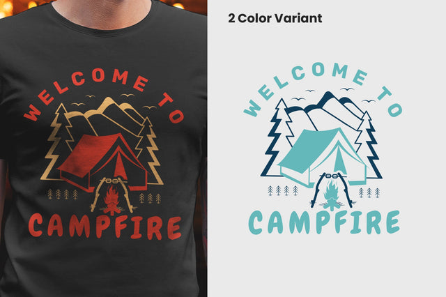 Welcome to campfire SVG T-shirt Design SVG futivesvg 