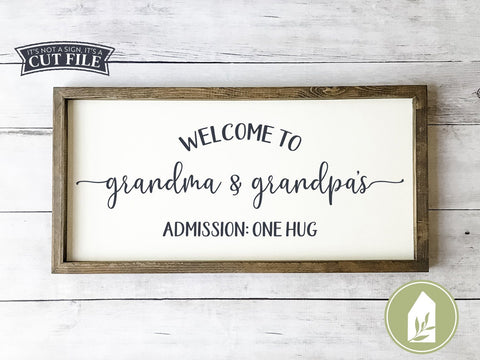 Welcome to Grandma and Grandpa's SVG | Family SVG | Farmhouse Sign Design SVG LilleJuniper 