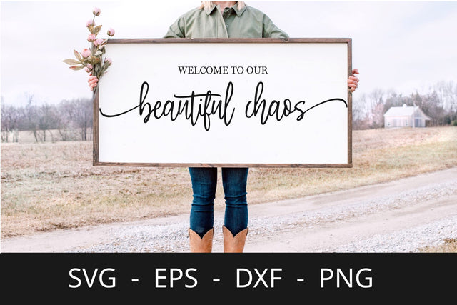 Welcome to Our Beautiful Chaos Svg Sign, svg for cricut SVG Chamsae Studio 