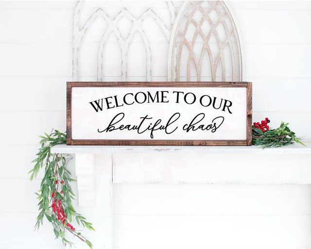 Welcome to our beautiful chaos svg, wood sign cut files, Family Sign Designs, Wedding Quote svg, Silhouette Studio, Instant download SVG Farmstone Studio Designs 