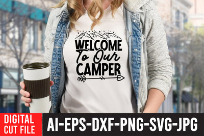 Welcome To Our Camper SVG Cut File SVG BlackCatsMedia 