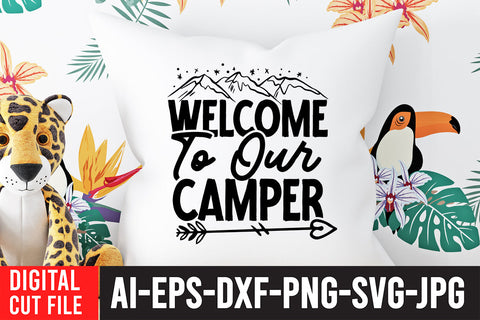 Welcome To Our Camper SVG Cut File SVG BlackCatsMedia 