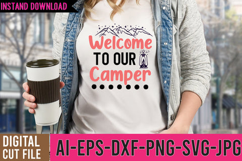 Welcome To Our Camper SVG Design SVG BlackCatsMedia 