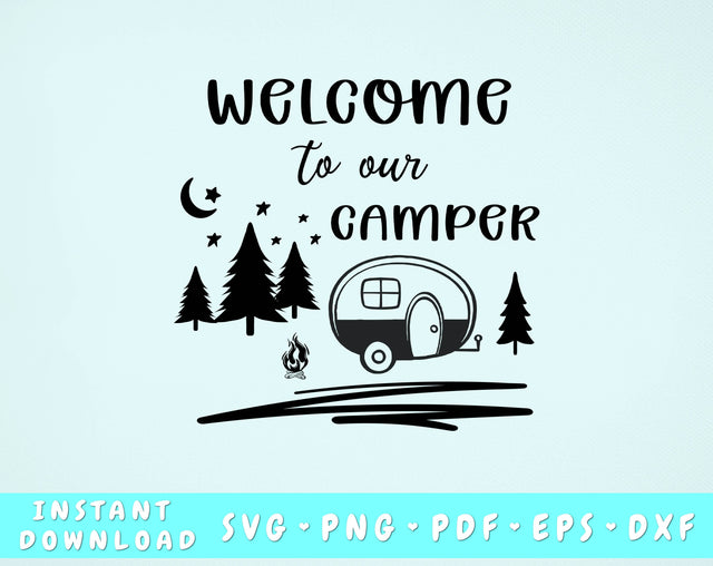 Welcome To Our Camper SVG SVG HappyDesignStudio 
