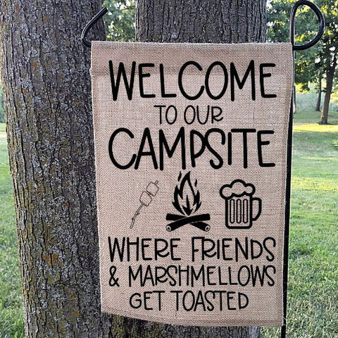 Welcome To Our Campsite - Camper Sign - Happy Camper Svg SVG She Shed Craft Store 