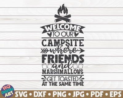 Welcome to our campsite SVG | Camping quote SVG HQDigitalArt 