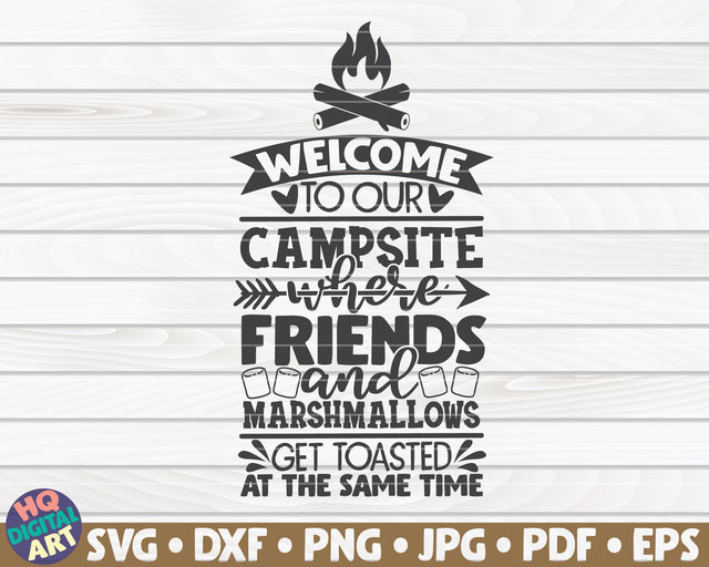 Welcome to our campsite SVG | Camping quote SVG HQDigitalArt 