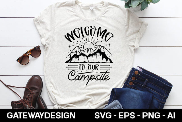 Welcome To Our Campsite svg design SVG designmaster24 