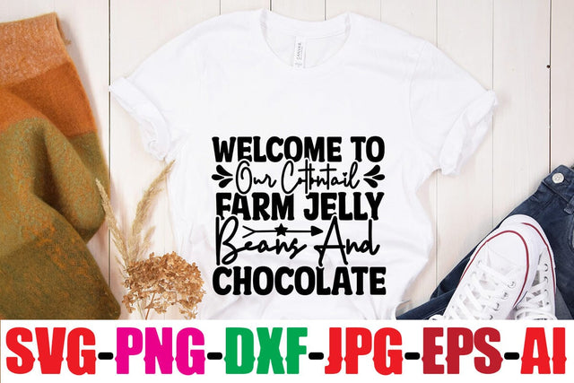 Welcome To Our Cottontail Farm Jelly Beans And Chocolate SVG MStudio 