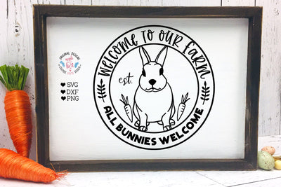 Welcome to Our Farm Cut File Sign SVG Graphic House Design 