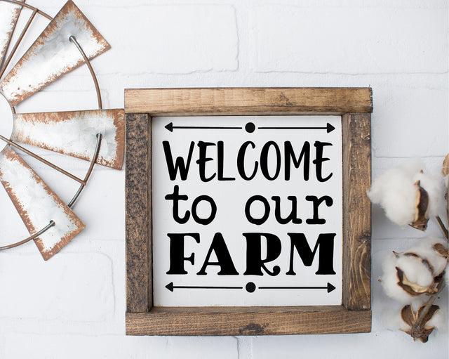 Welcome to Our Farm SVG Design SVG So Fontsy Design Shop 