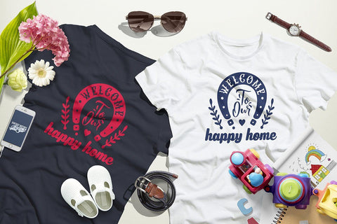 Welcome to our happy home Family SVG dxf Quote cut file SVG Zoya Miller 