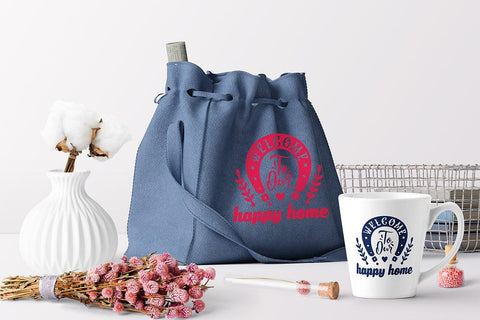 Welcome to our happy home Family SVG dxf Quote cut file SVG Zoya Miller 