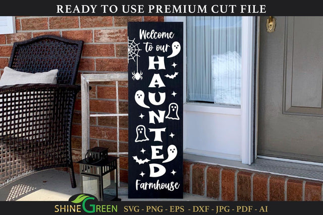 Welcome to Our Haunted Farmhouse | Halloween SVG Cut File SVG Shine Green Art 
