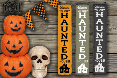 Welcome To Our Haunted House-Vertical Halloween SVG SVG Whimsical Inklings 