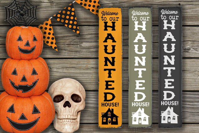 Welcome To Our Haunted House-Vertical Halloween SVG SVG Whimsical Inklings 