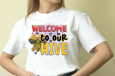 Welcome to our hive Sublimation PNG, Bee Sublimation Design Sublimation Regulrcrative 