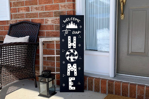 Welcome to Our Home, Christmas Porch Sign SVG SVG CraftLabSVG 