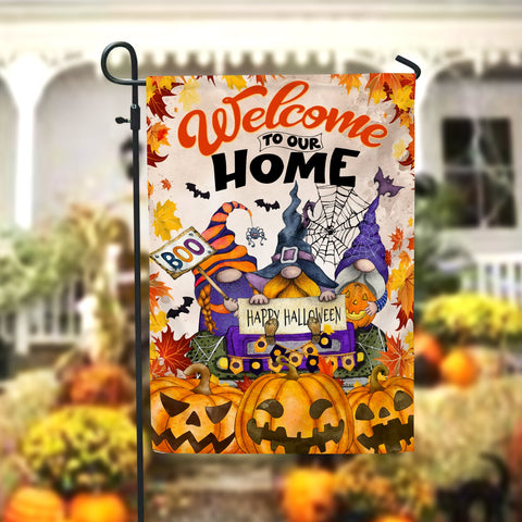 Welcome To Our Home Gnomes Garden Flag - 12x18 Garden Flag Sublimation Design Download PNG File Instant Download Sublimation CaldwellArt 