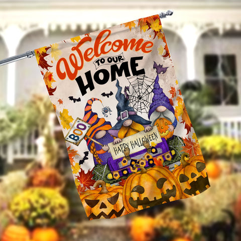 Welcome To Our Home Gnomes Garden Flag - 12x18 Garden Flag Sublimation Design Download PNG File Instant Download Sublimation CaldwellArt 