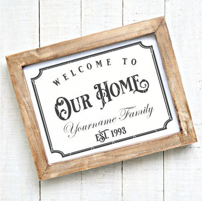 Welcome To Our Home Personalizable SVG File SVG Board & Batten Design Co 