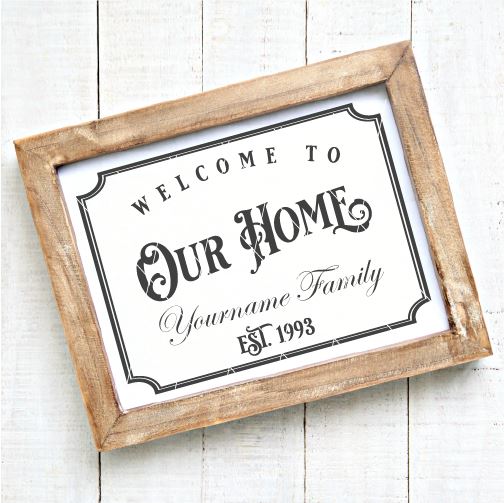 Welcome To Our Home Personalizable SVG File SVG Board & Batten Design Co 