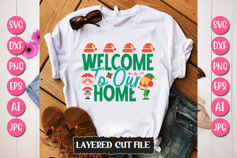 Welcome To Our Home SVG Cut File SVG Newmockups 