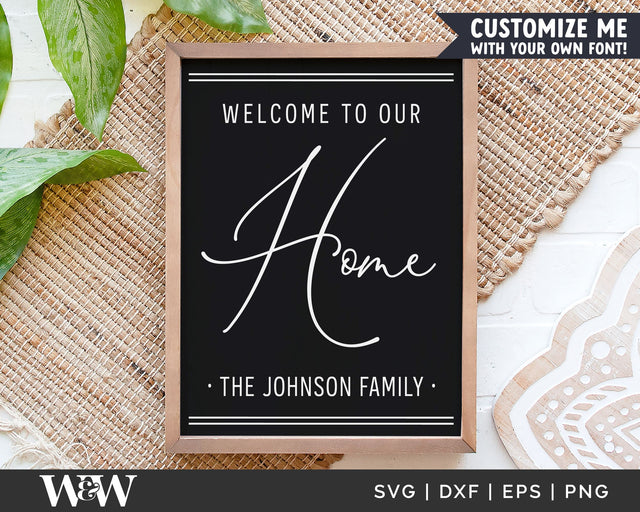 Welcome To Our Home SVG | Family Name SVG SVG Wood And Walt 