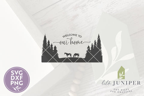 Welcome to Our Home SVG | Horses SVG | Family Name Sign SVG SVG LilleJuniper 