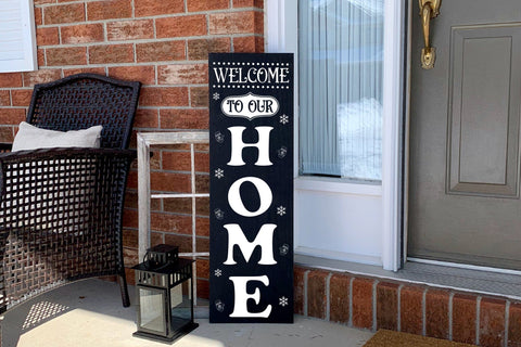 Welcome to Our Home - Winter Porch Sign SVG SVG CraftLabSVG 