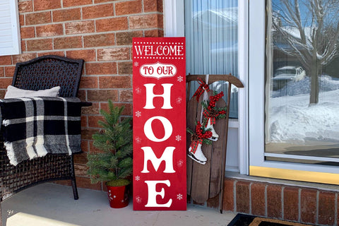 Welcome to Our Home - Winter Porch Sign SVG SVG CraftLabSVG 